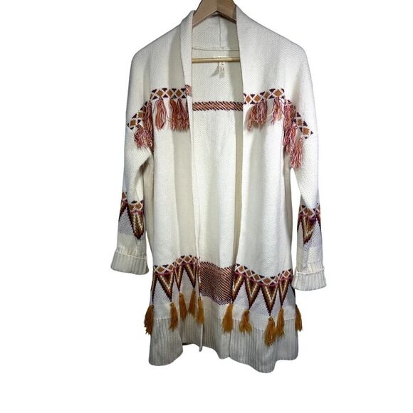 MATILDA JANE Women's Moments With You Gingersnap Open Front Cardigan White Small - Picture 1 of 13